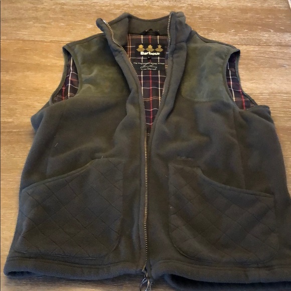 barbour fleece vest